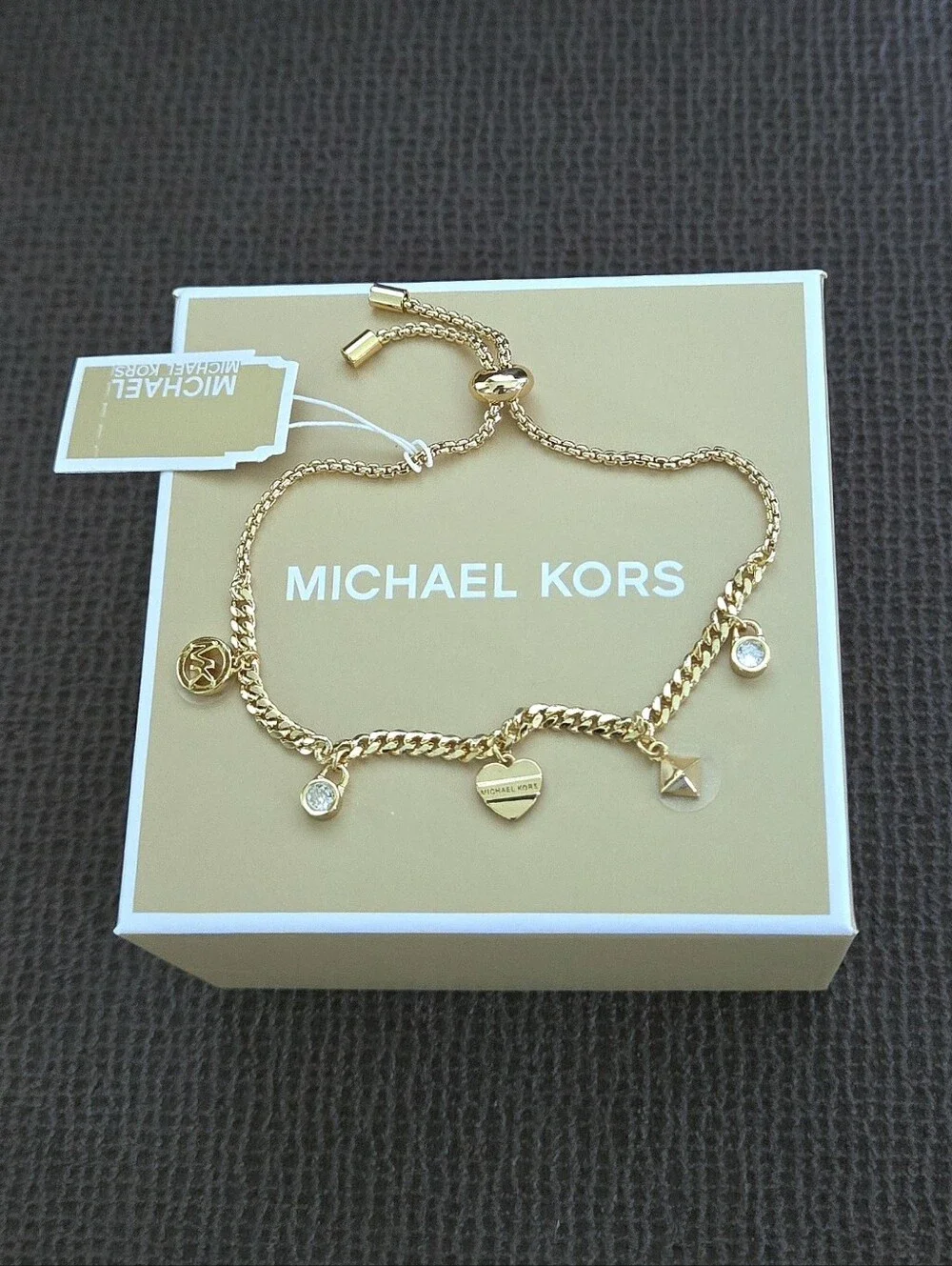 Michael Kors Gold💛 Charms Slider Bracelet -  NIB